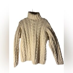 Ralph Lauren Cream Cable Hand Knit Sweater